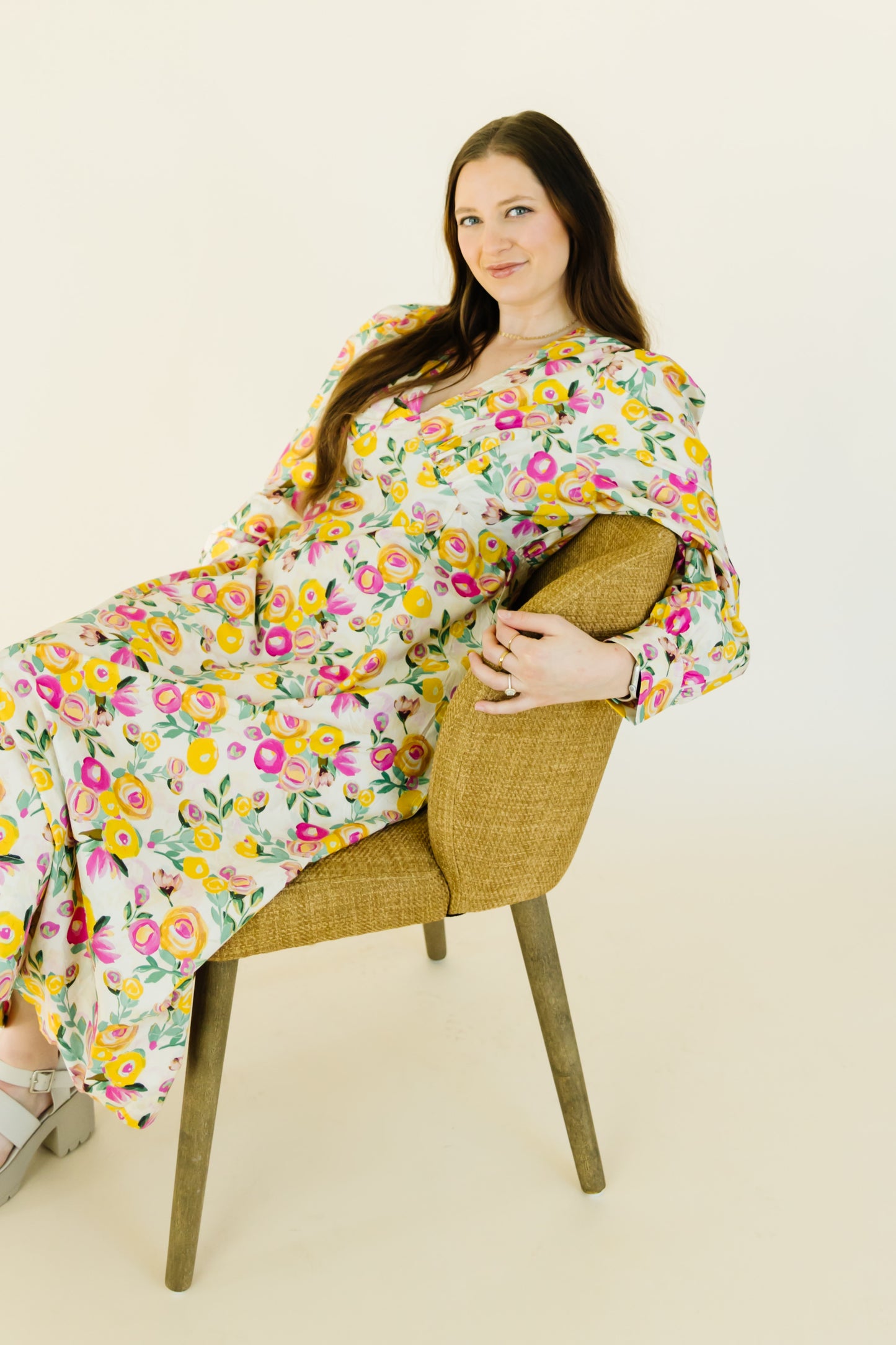 Sophie Floral Dress in Pink Multi - FINAL SALE