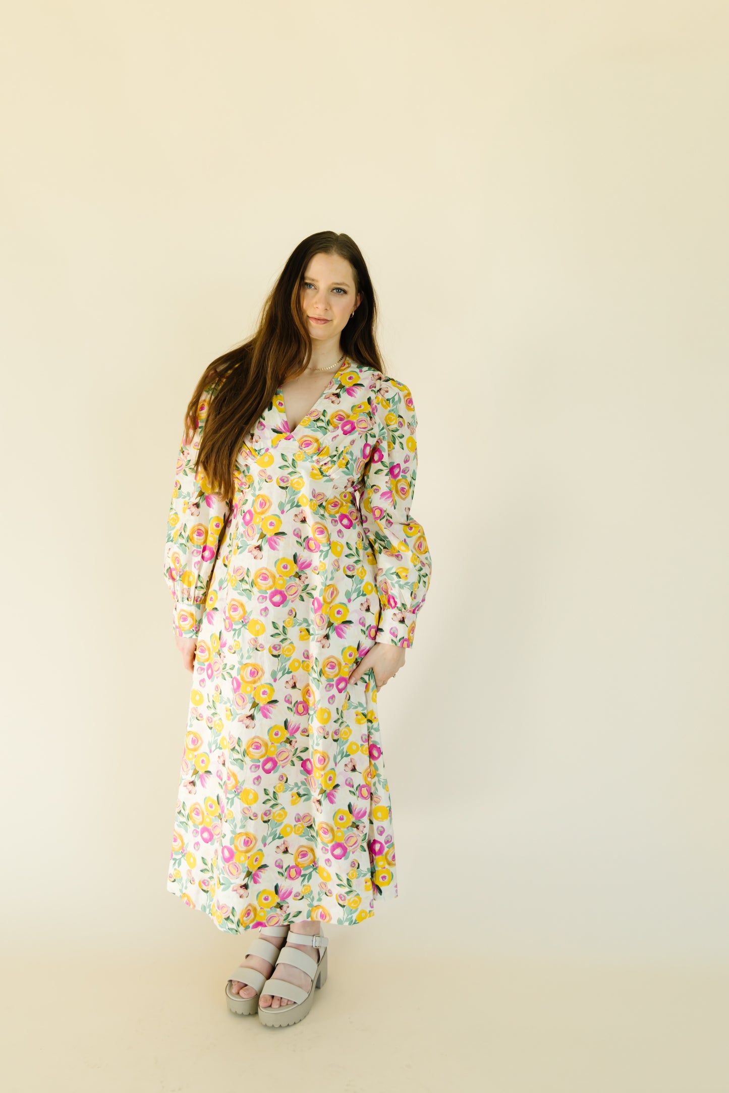 Sophie Floral Dress in Pink Multi - FINAL SALE