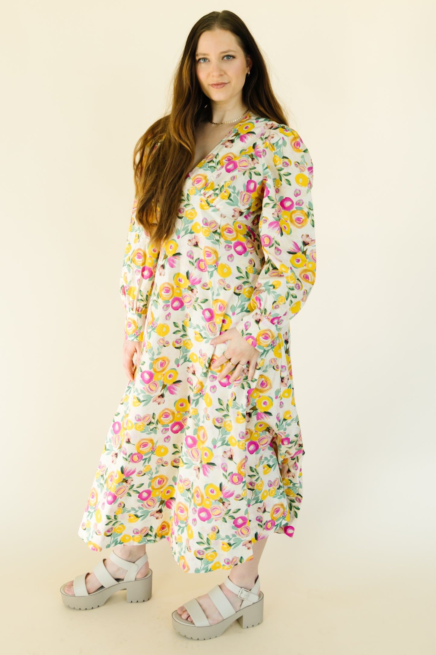 Sophie Floral Dress in Pink Multi - FINAL SALE