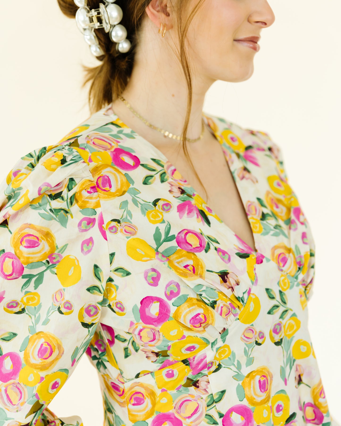 Sophie Floral Dress in Pink Multi - FINAL SALE