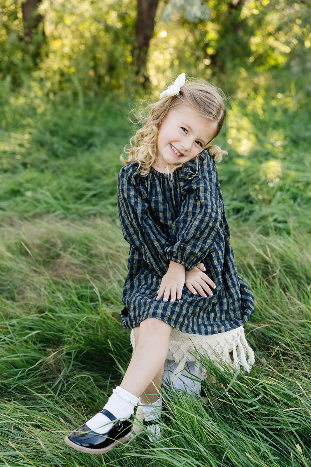 Daphne Checkered Dress - Girls - FINAL SALE