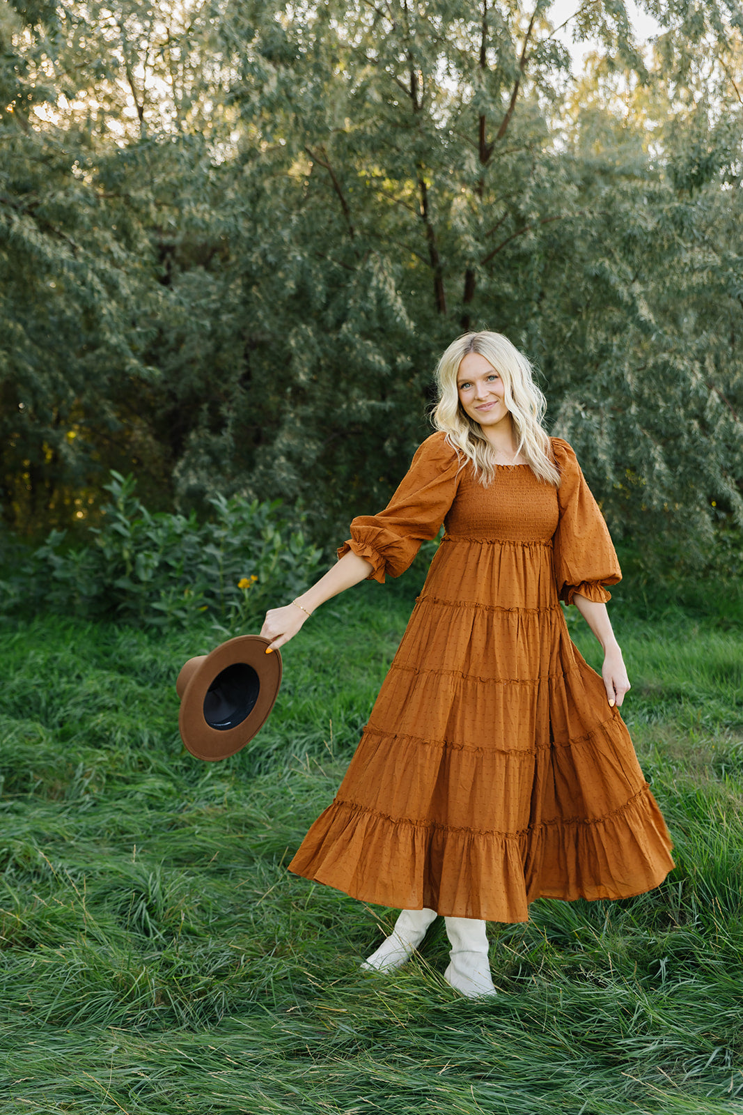 Stevie Dress in Caramel - Womens - FINAL SALE